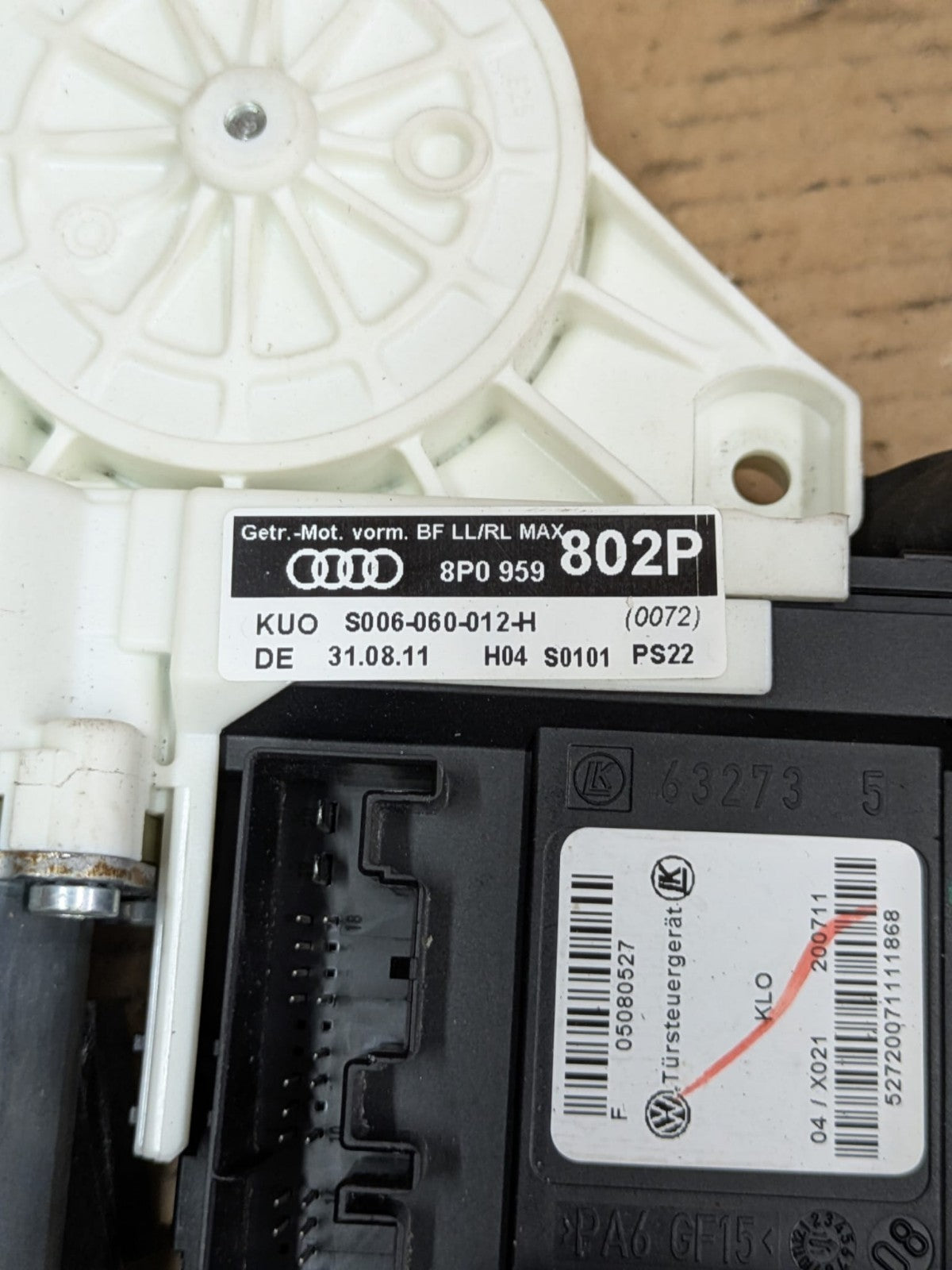 2011 Audi A3 S Line Front Left Passenger Window Motor | 840311202 8P0959802P