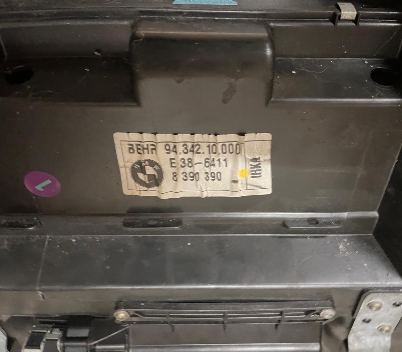 BMW E38 740i Heater Matrix Assembly