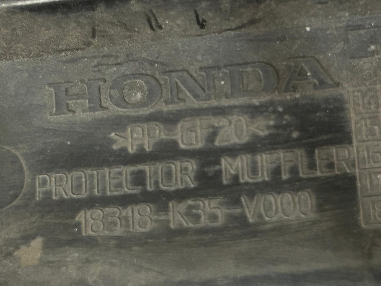 2015 Honda WW125 EX2F Exhaust Muffler Protector Cover | 18318-K35-V000