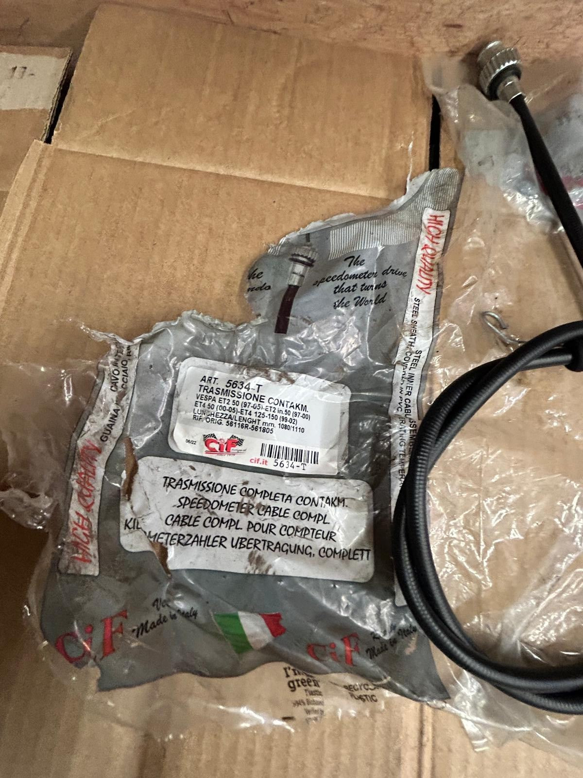 Genuine CIF Vespa ET2 50 (97-05) ET4 50 (00-05) Speedometer Cable