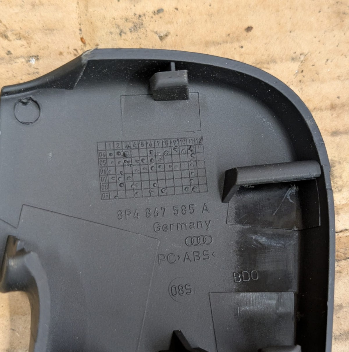 2011 Audi A3 S Line Front Left Passenger Door Handle Cover Trim | 8P4867585A