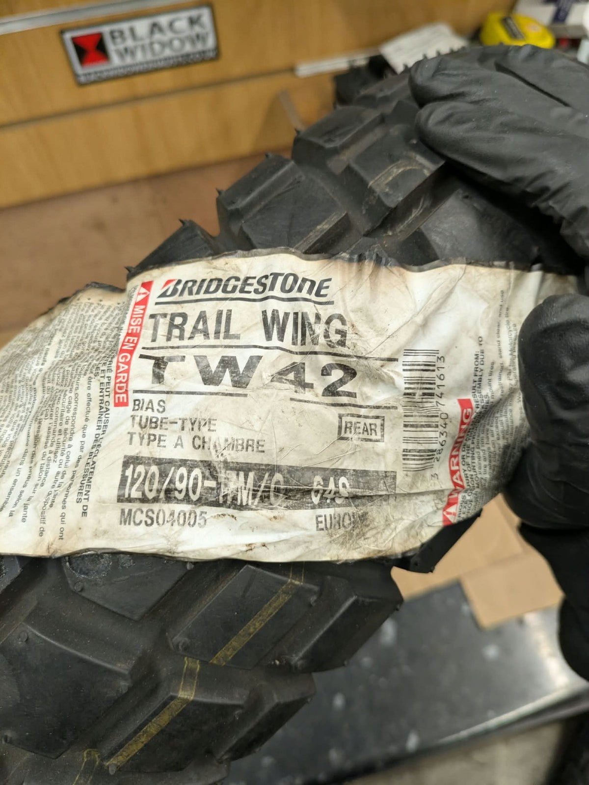 Bridgestone Trail Wing TW42 Rear Motorcycle Tyre 120/90/17