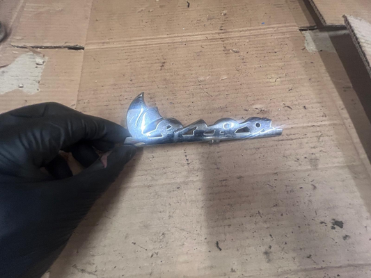 OEM 2001 Vespa ET4 Cento 125 Chrome Rear Name Plate