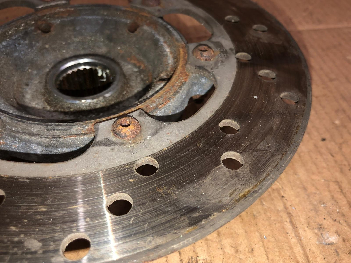 2012 Vespa GTS 125 300 Rear Brake Disc + Wheel Hub