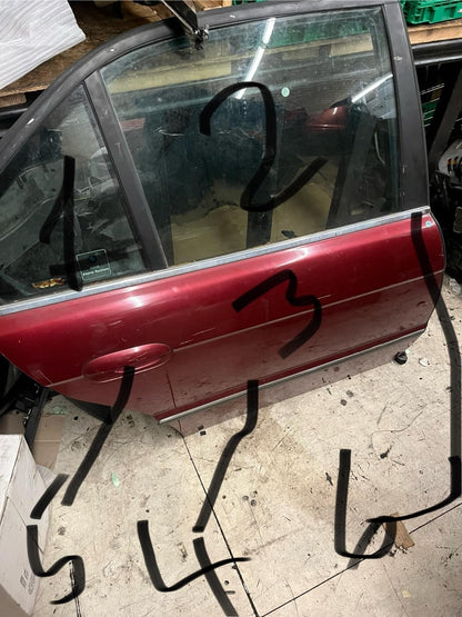 BMW E38 740i Red Door Frame | No Glass Only Door