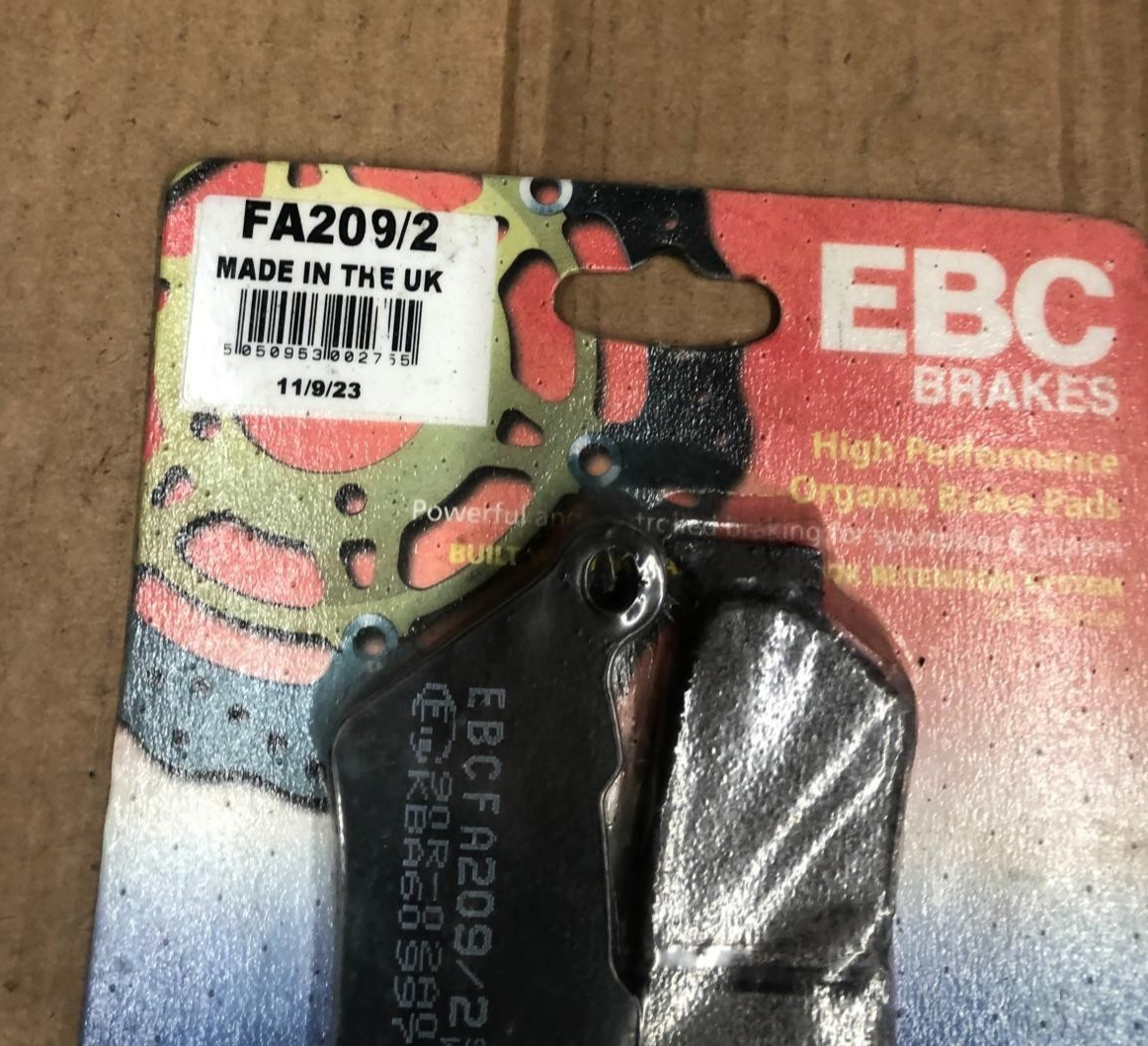 EBC Brakes Organic Brake Pads | FA209/2