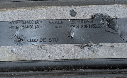 2011 Audi A3 S Line Rear Right Door Floor Entry Sill Panel | 8P4853558