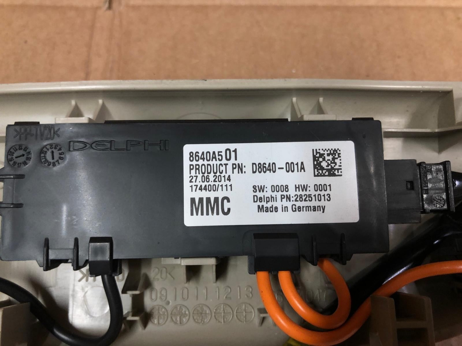 2014 Mitsubishi Outlander GX 4h PHEV Motion Roof Alarm Sensor | 8640A501