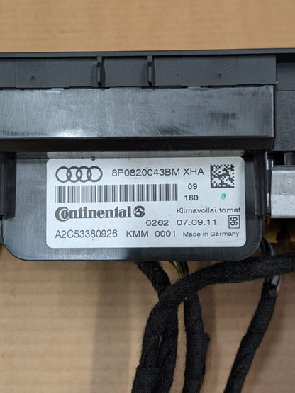 2011 Audi A3 S Line Dashboard Climate Control Panel | 8P0820043