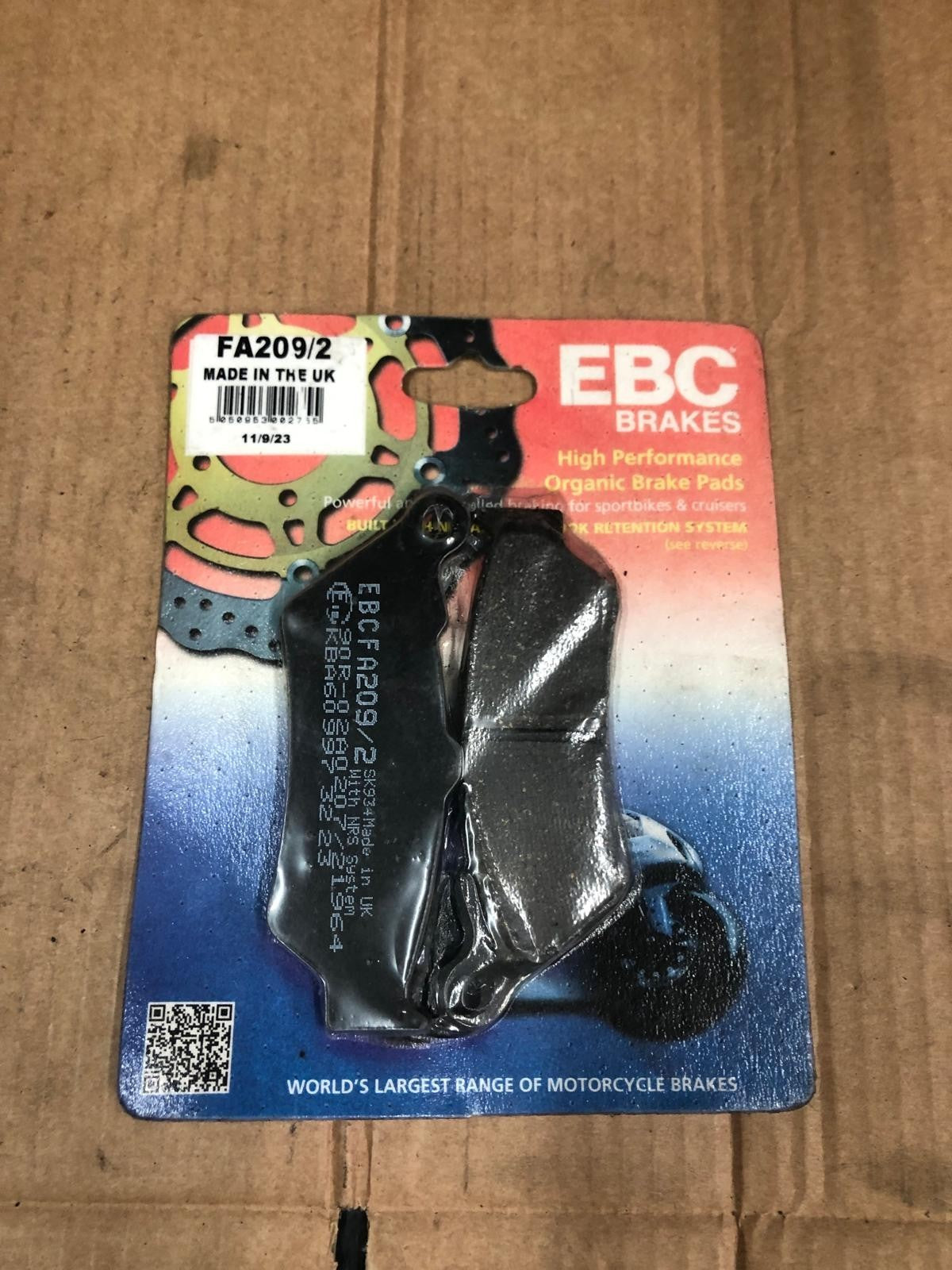 EBC Brakes Organic Brake Pads | FA209/2