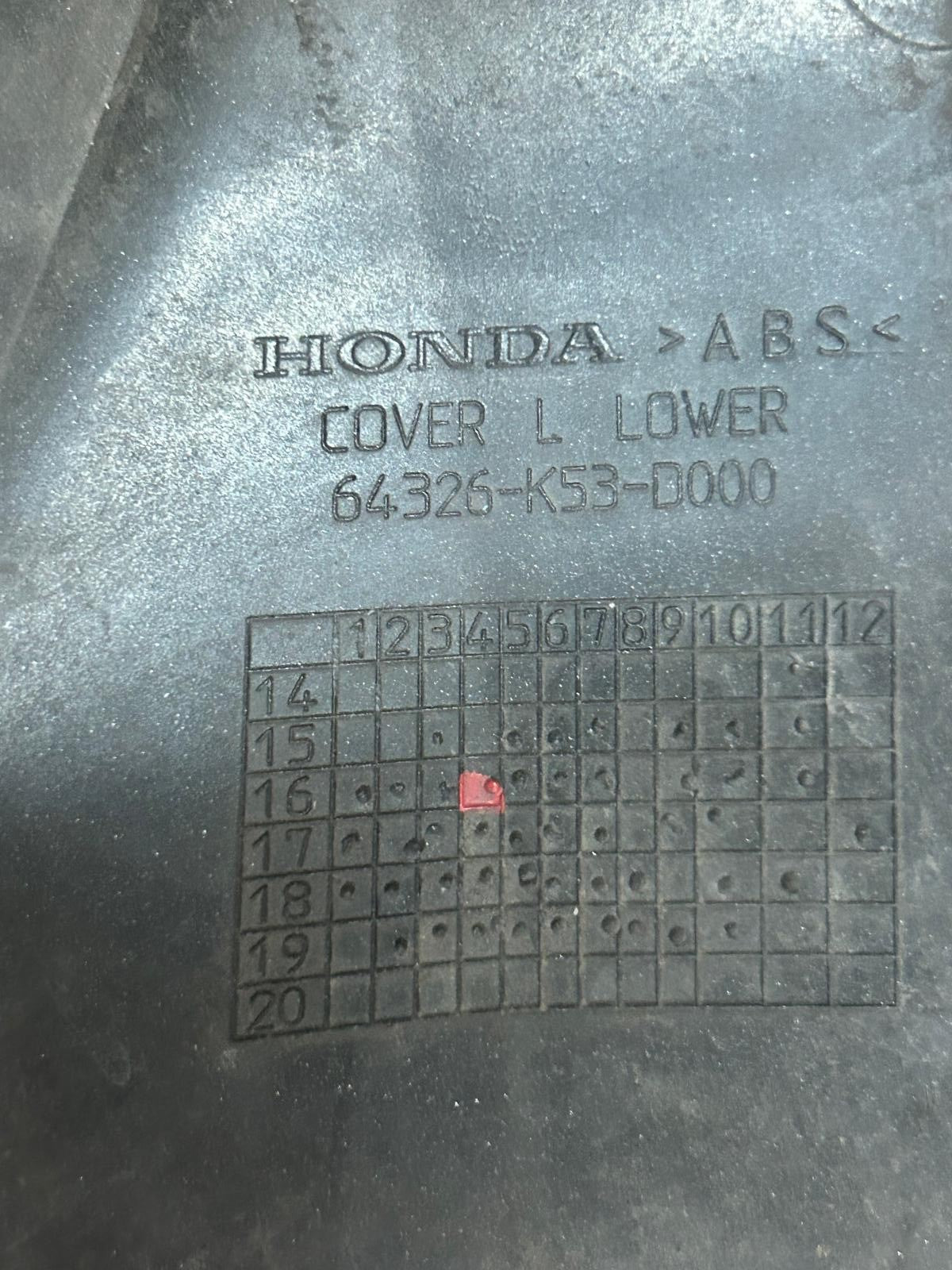2016 - 2018 Honda SH 300 Floor Step Left Lower Cover | 64326-K53-D000