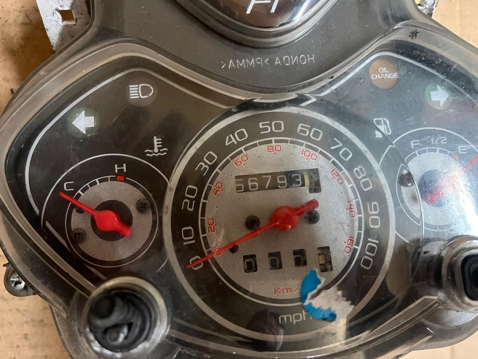 Honda PS125i Speedometer Gauge 56,793 KM