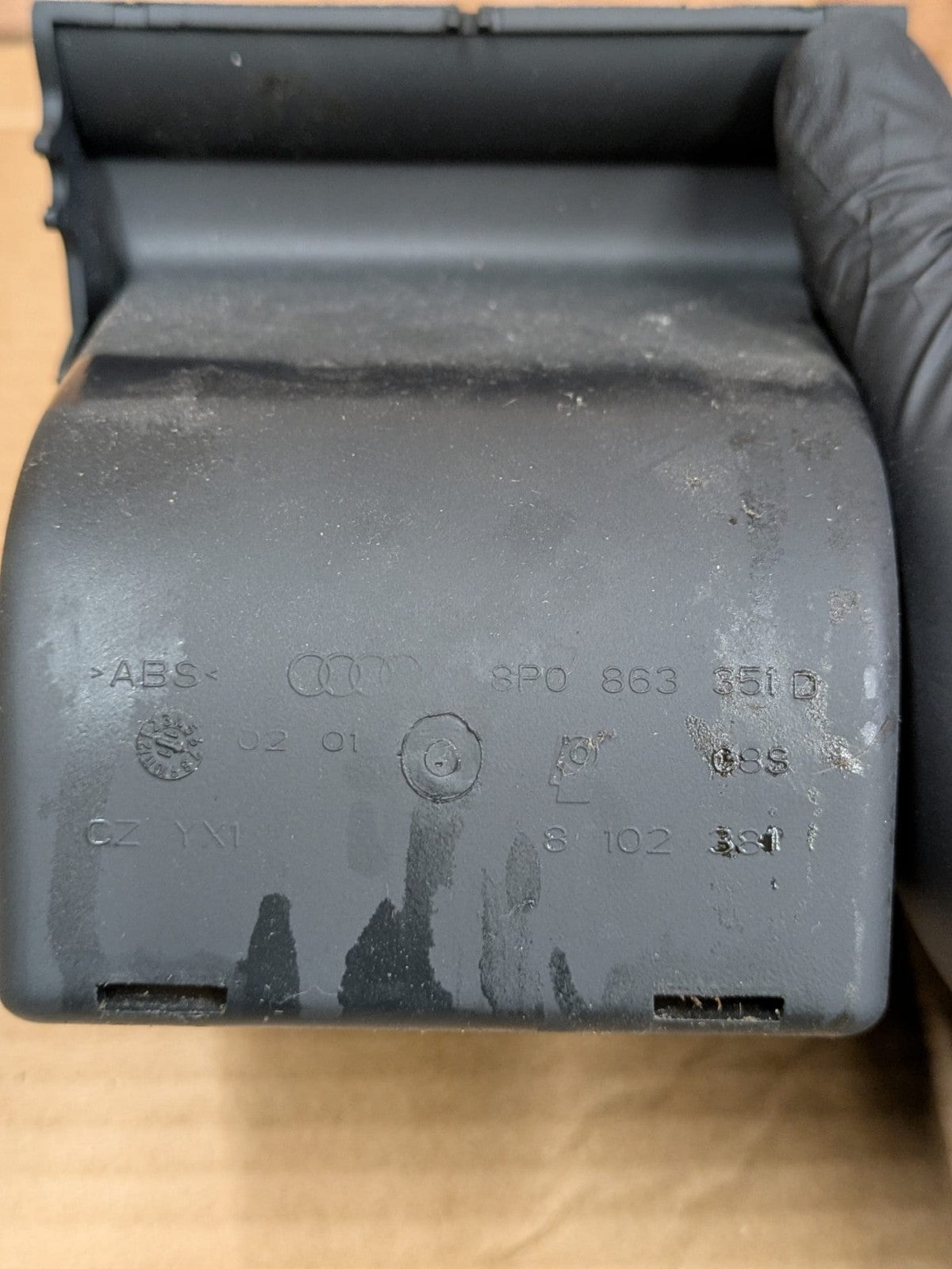 2011 Audi A3 S Line Rear Centre Console Storage Compartment | 8P0863351D