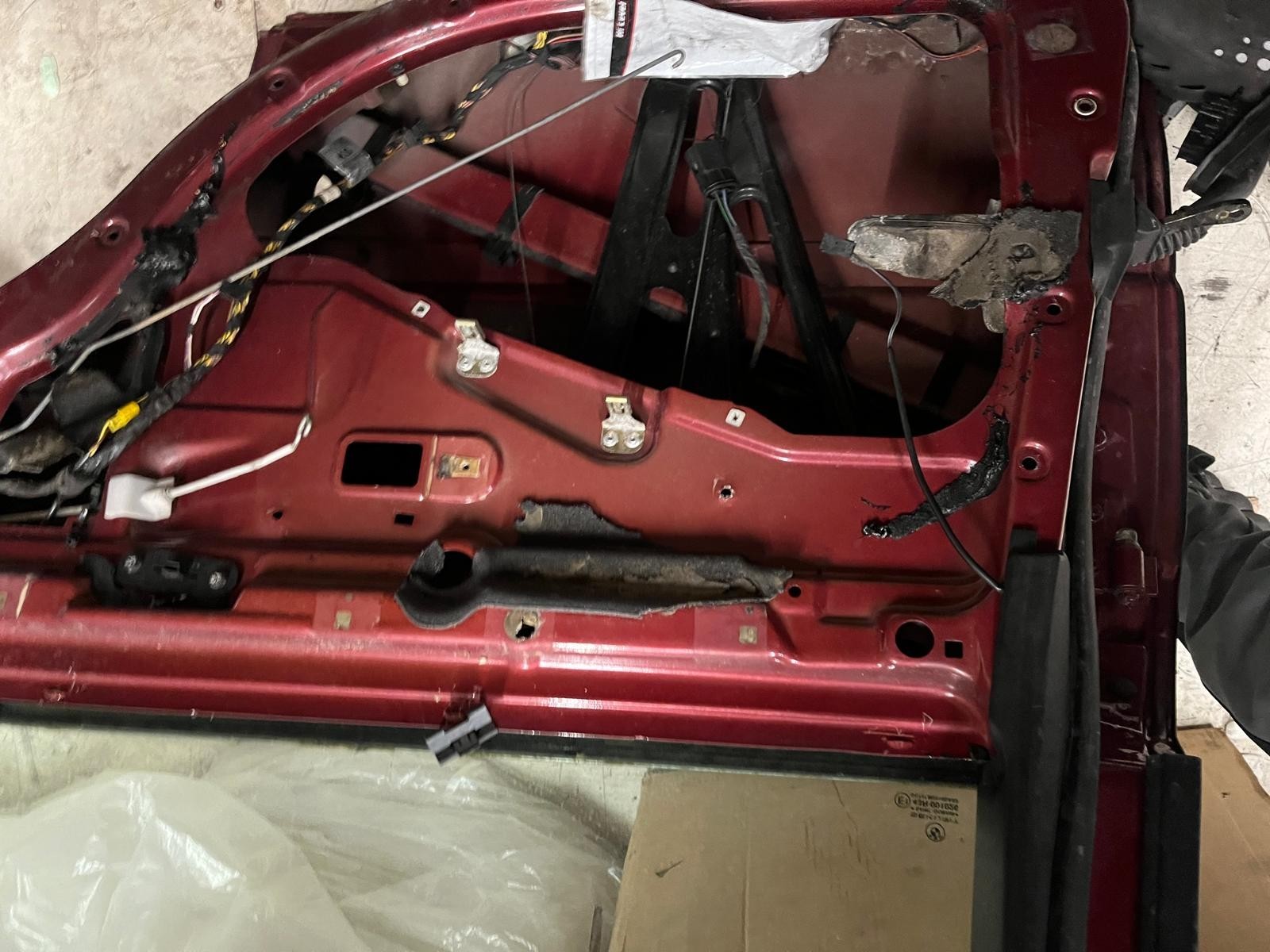 BMW E38 740i Red Door Frame | No Glass Only Door