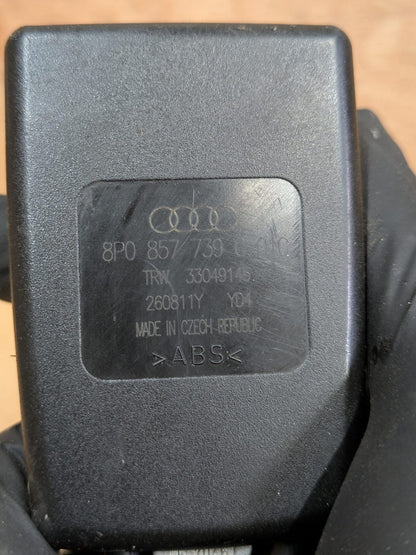 2011 Audi A3 S Line Rear Left Side Seatbelt Stalk Buckle | 8P0857739