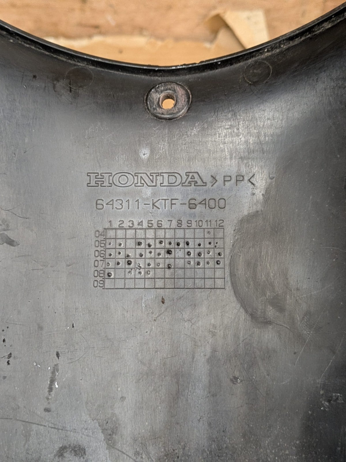 2008 Honda SH 125 Foot Protector / Under Seat Battery Panel | 64311-KTF-6400