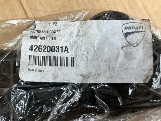 Ducati 748, 916, 996, 998, Right Side Air Filter | 42620031A