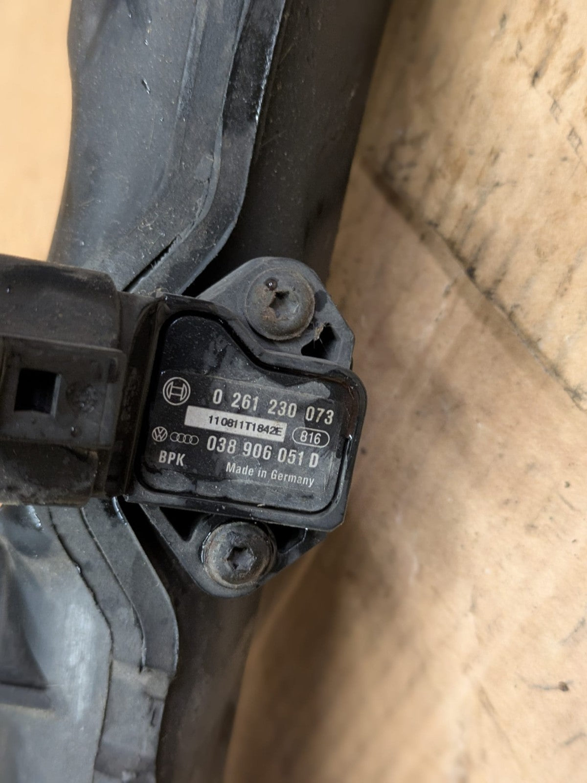 2011 Audi A3 S Line Turbo Pressure Hose + Boost Pressure Sensor | 1K0145762