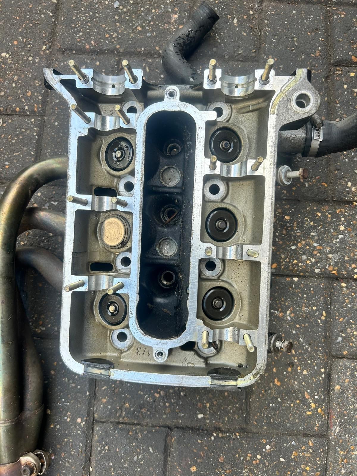 1985 - 1995 BMW K75s Cylinder Head + Downpipe