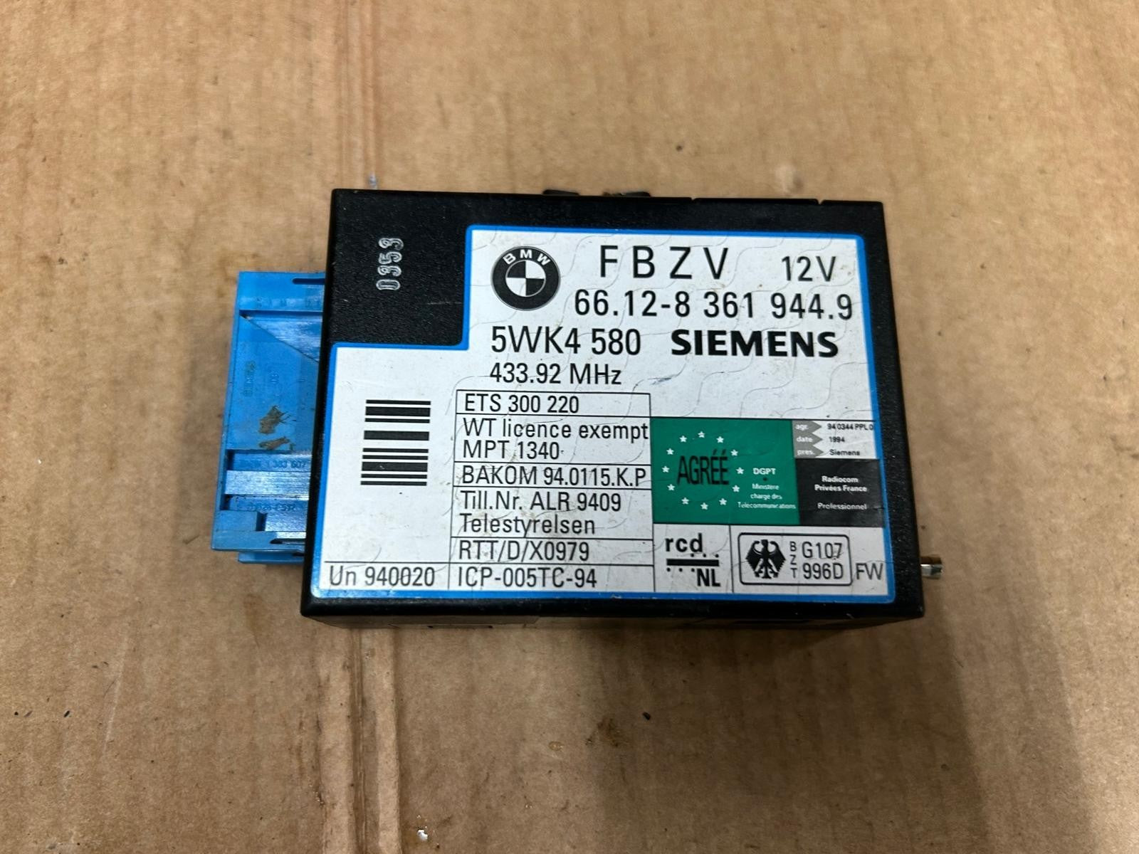 Siemens BMW 7 Series E38 Remote Control Receiver Radio Module | 661283619449