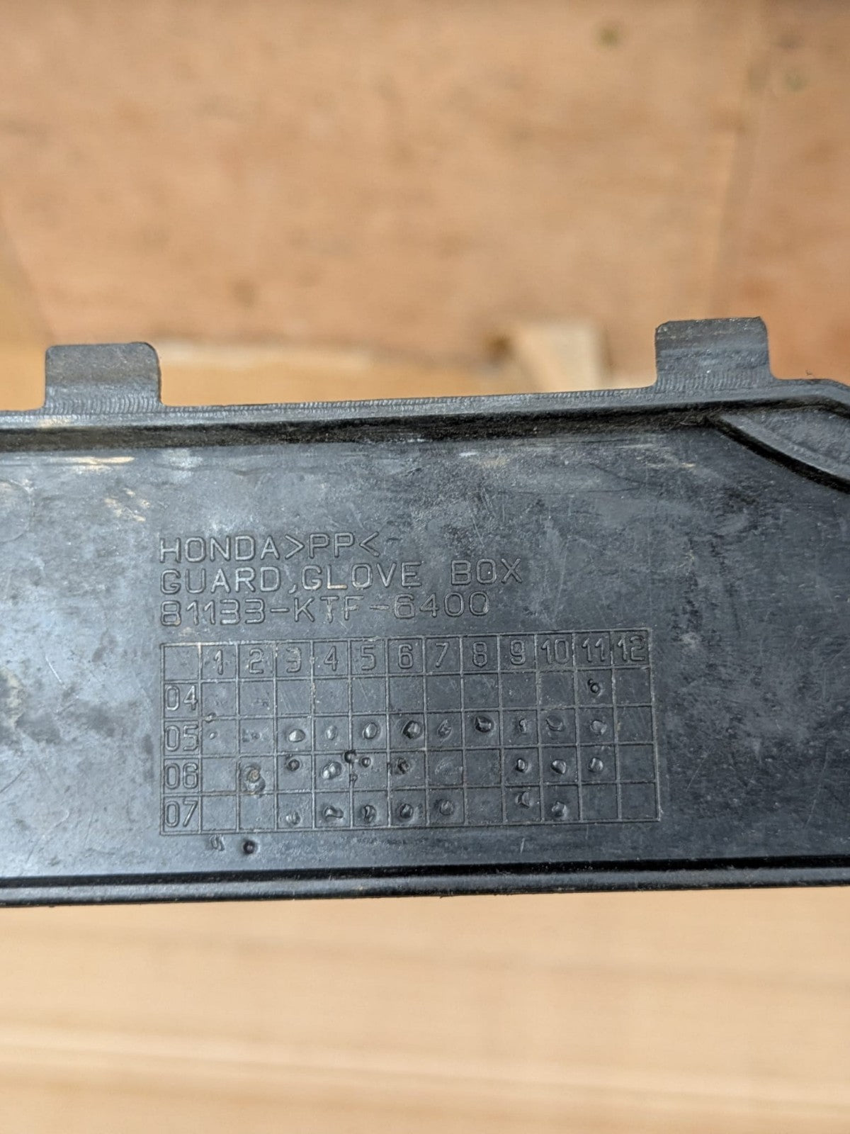 2008 Honda SH 125 Glove Box Guard Panel | 81133-KTF-6400