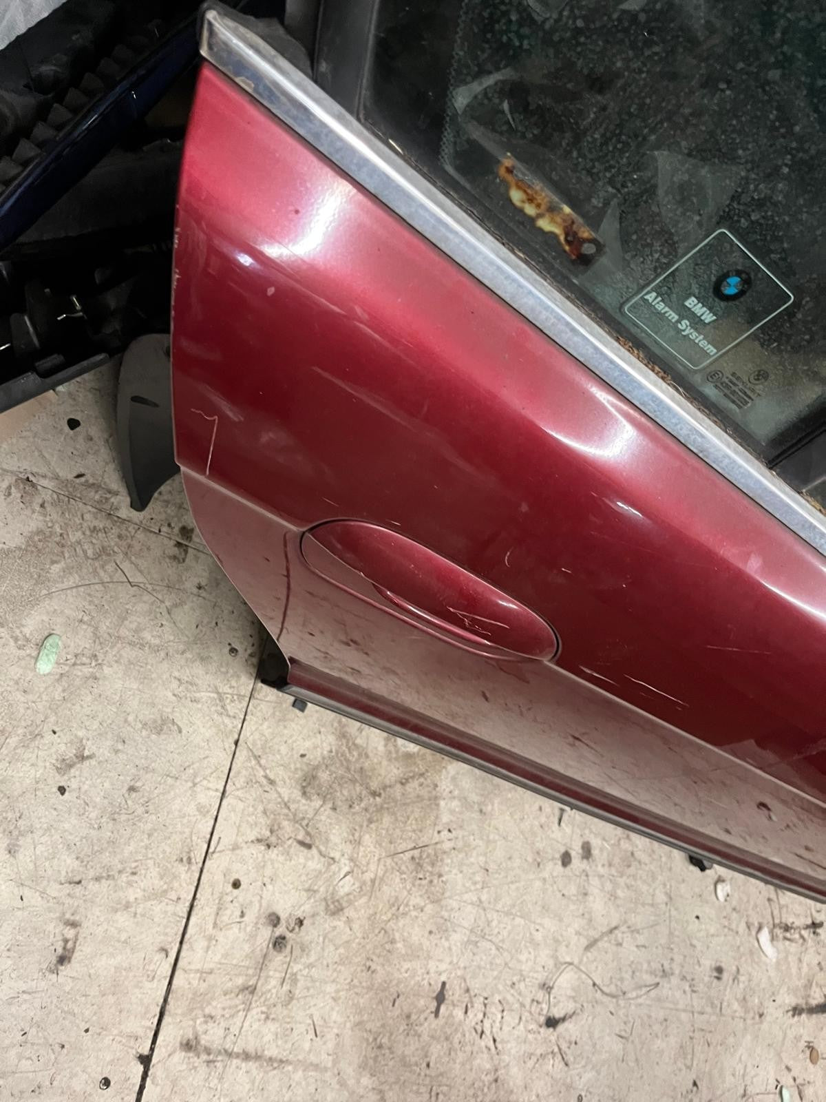 BMW E38 740i Red Door Frame | No Glass Only Door