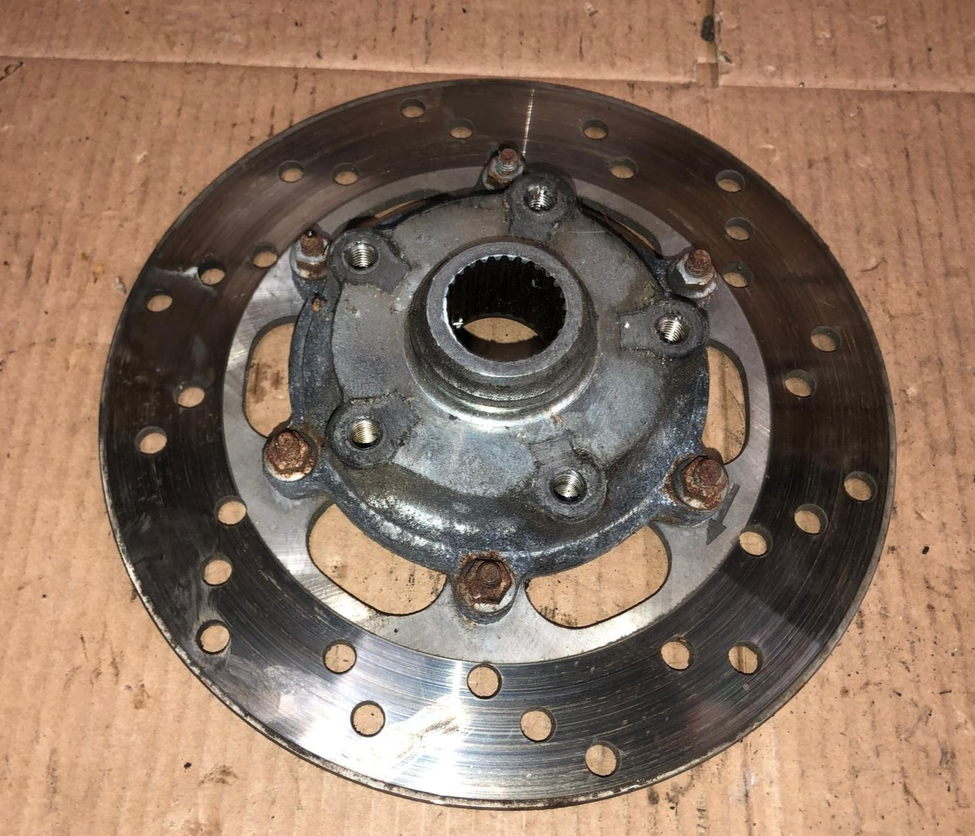 2012 Vespa GTS 125 300 Rear Brake Disc + Wheel Hub