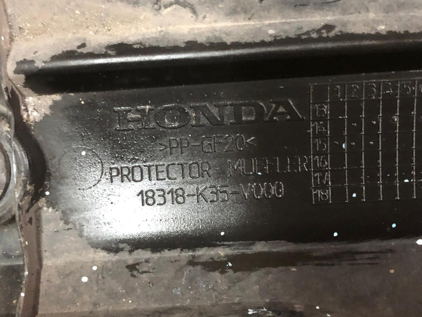 2015 Honda PCX 125 WW125 EX2F Exhaust Muffler Protector Cover | 18318-K35-V000