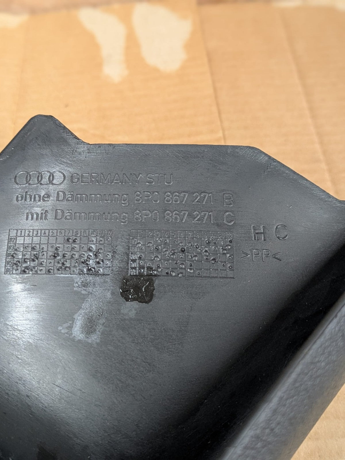 2011 Audi A3 S Line Left Passenger Side Footwell Panel | 8P0867271